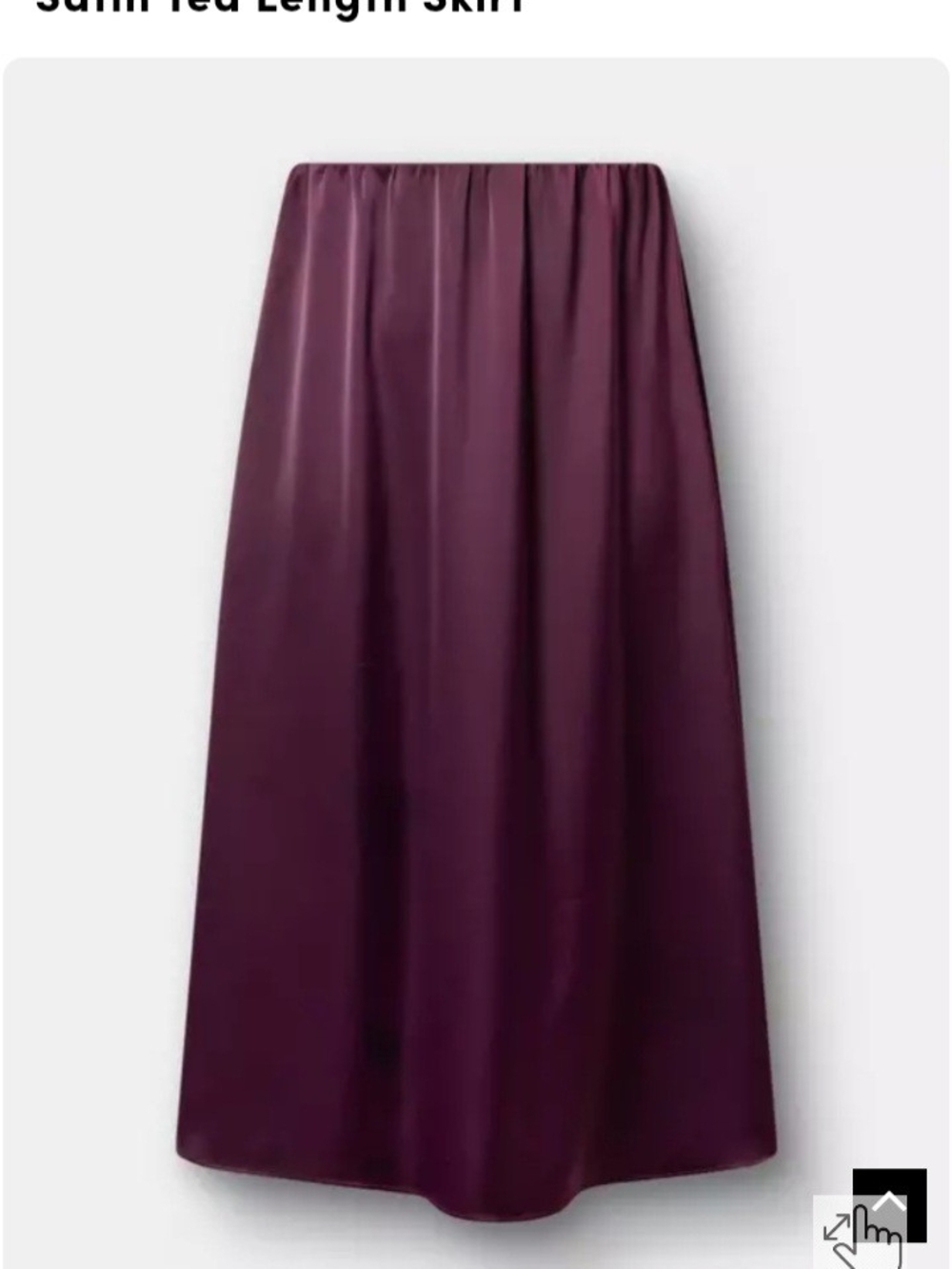 NWOT Torrid Plum Satin Midi Skirt - Picture 5 of 5